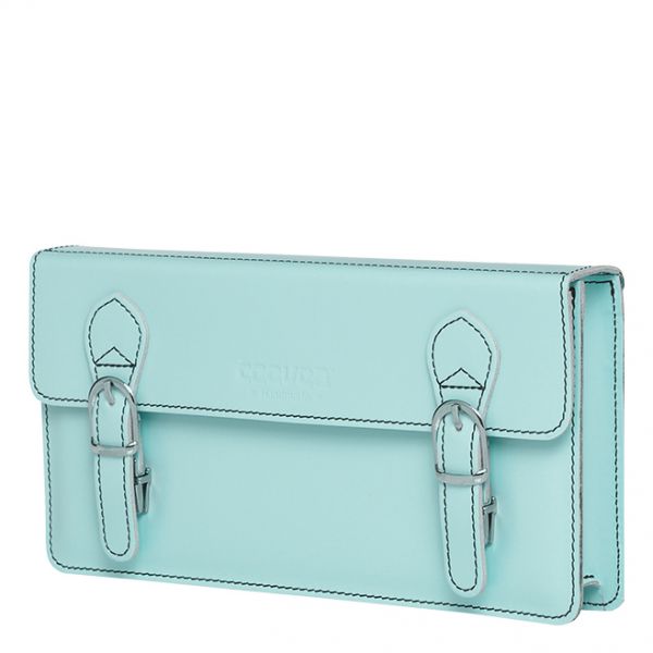 CEEVEE Leather Clutch Catchall Night azure