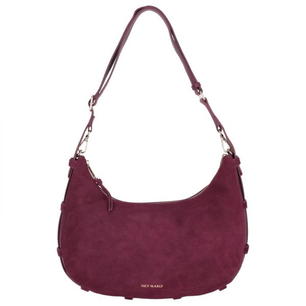 HEY MARLY Beuteltasche Lifetime Sister Suede M berry Fallers